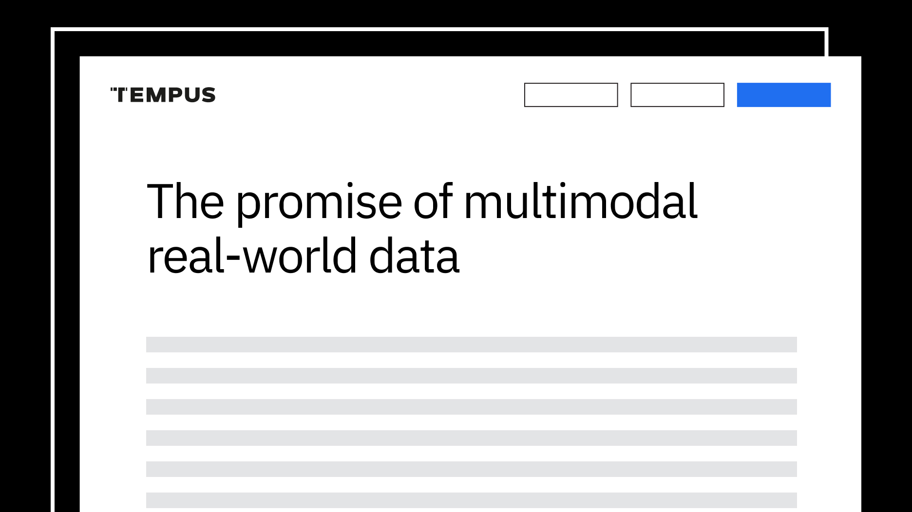 The promise of multimodal real-world data