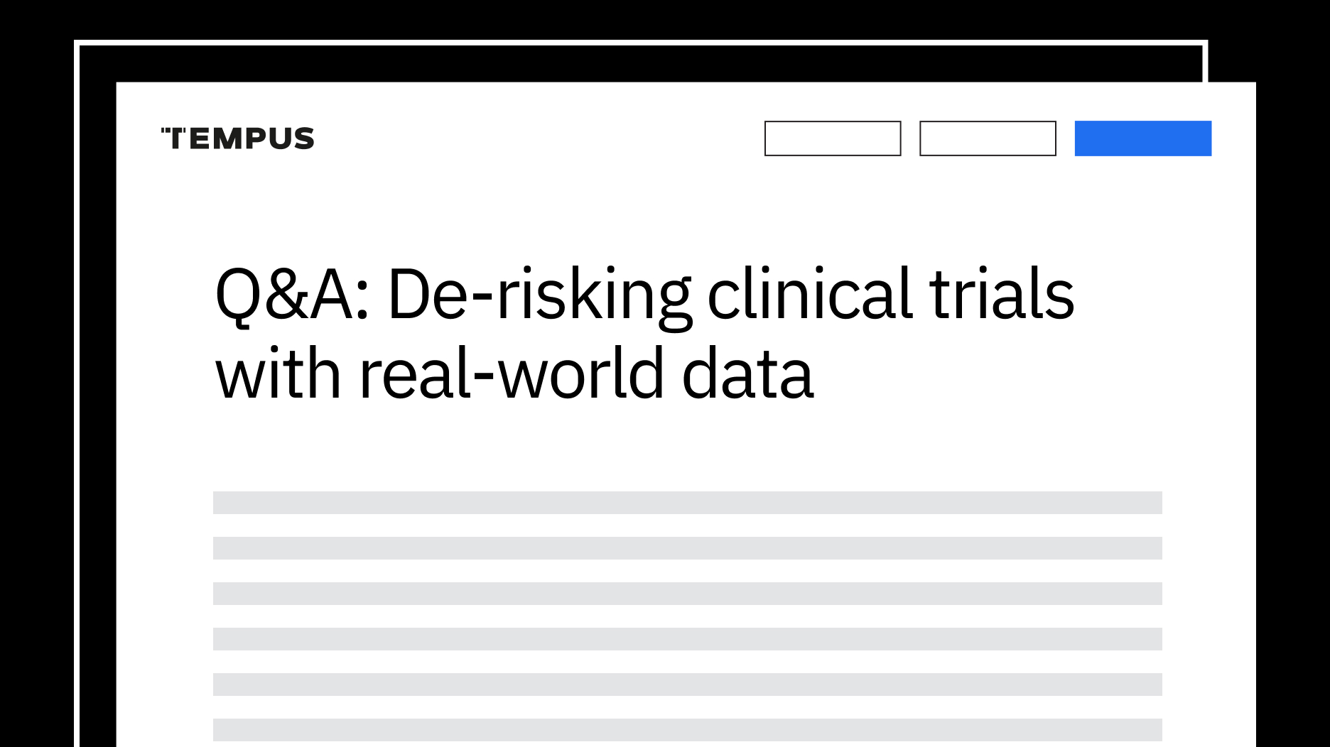 Q&A: De-risking clinical trials with real-world data