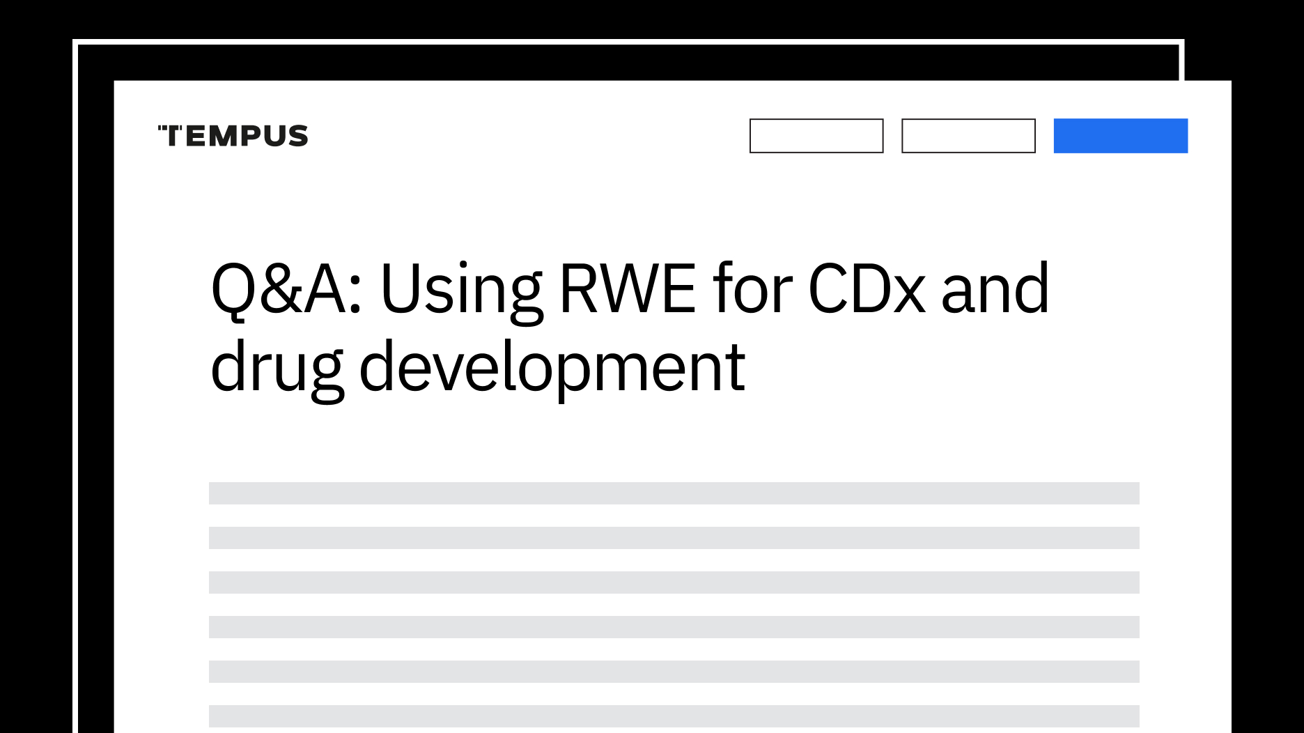 Q&A: Using RWE for CDx and drug development