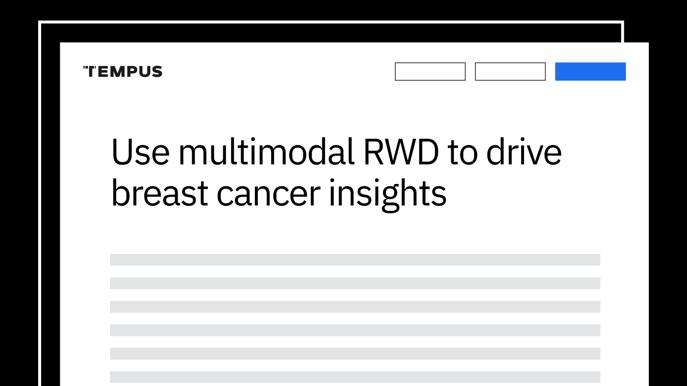 Use multimodal RWD to drive breast cancer insights