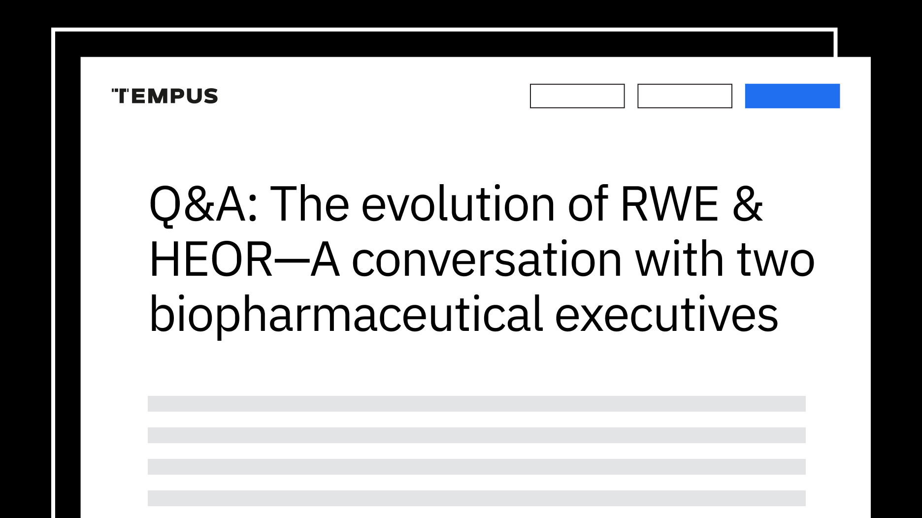 Q&A: The evolution of RWE & HEOR—A conversation with two biopharmaceutical executives