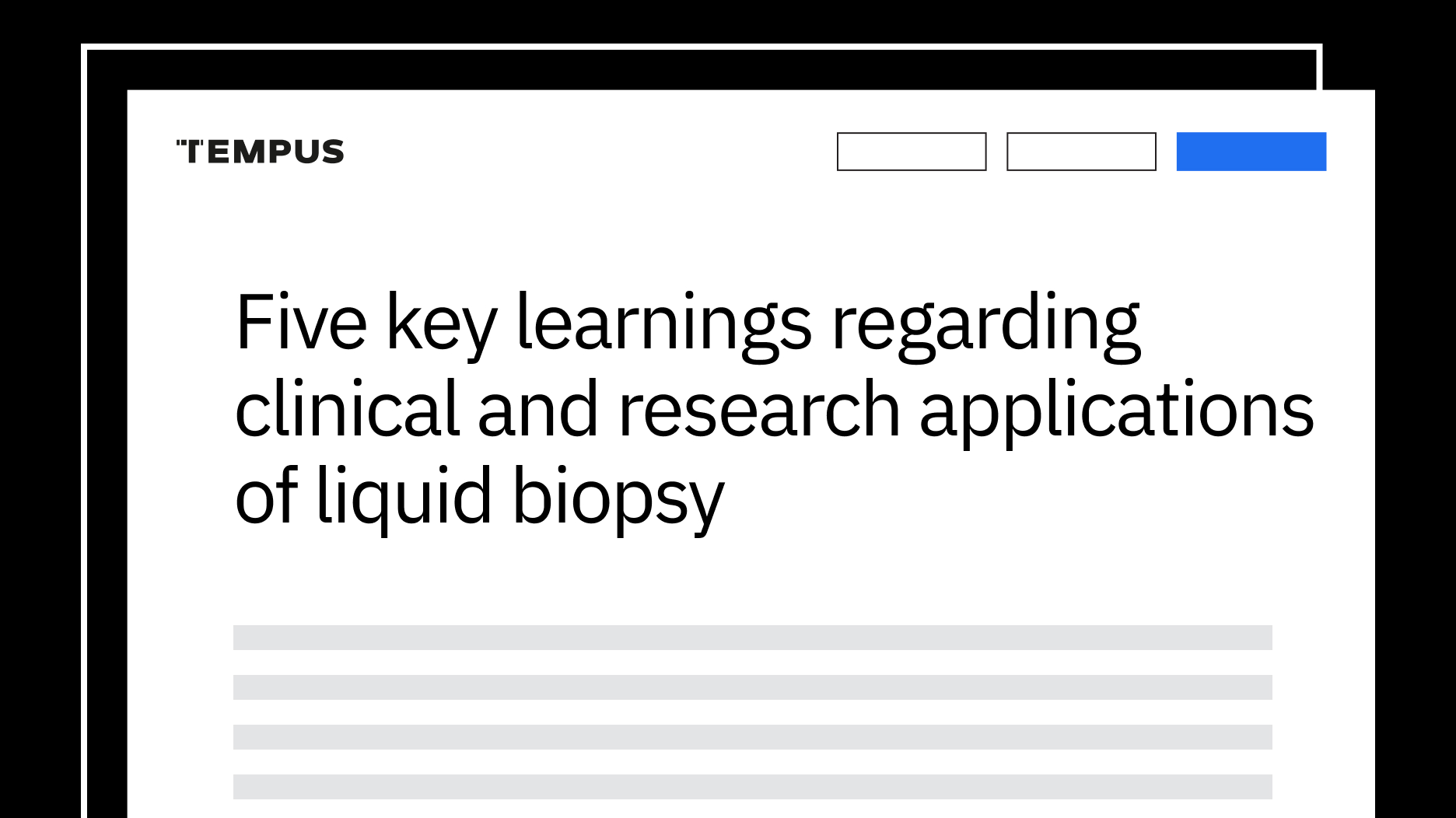 Five key learnings regarding clinical and research applications of liquid biopsy