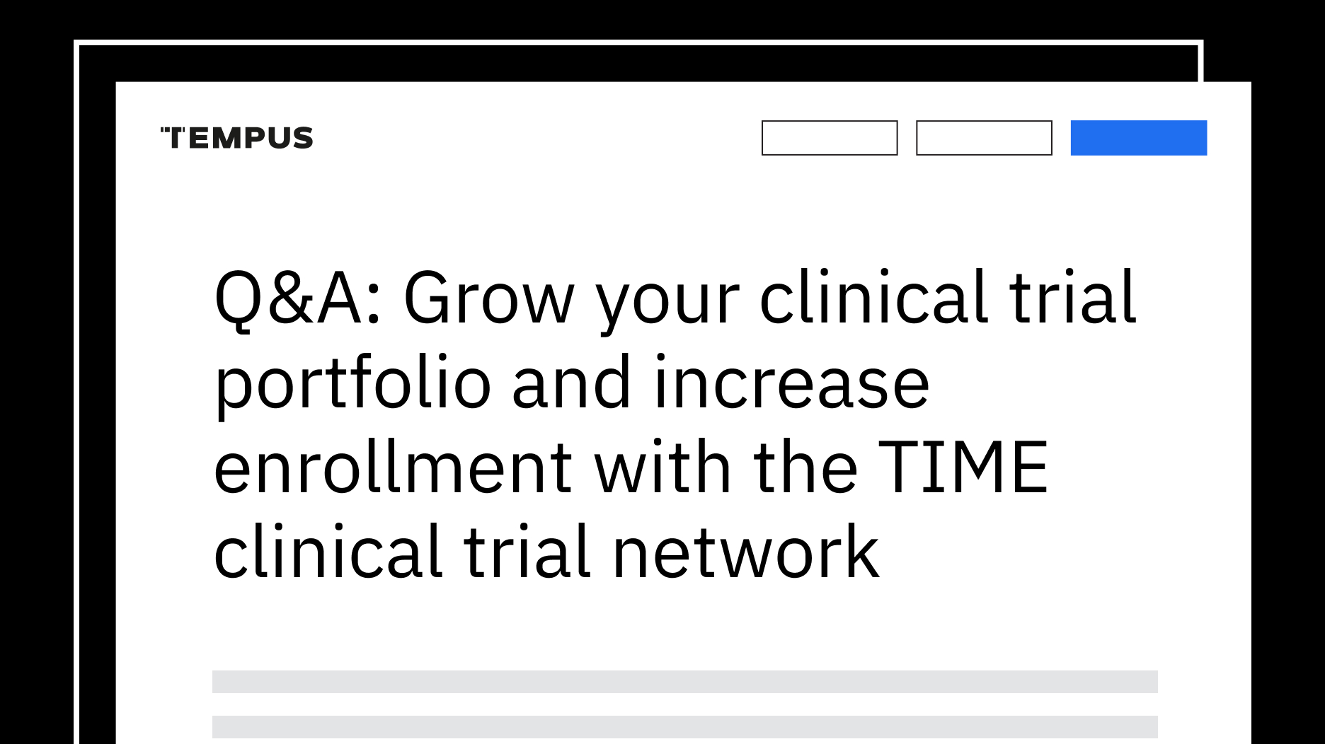 Q&A: Grow your clinical trial portfolio and increase enrollment with the TIME clinical trial network