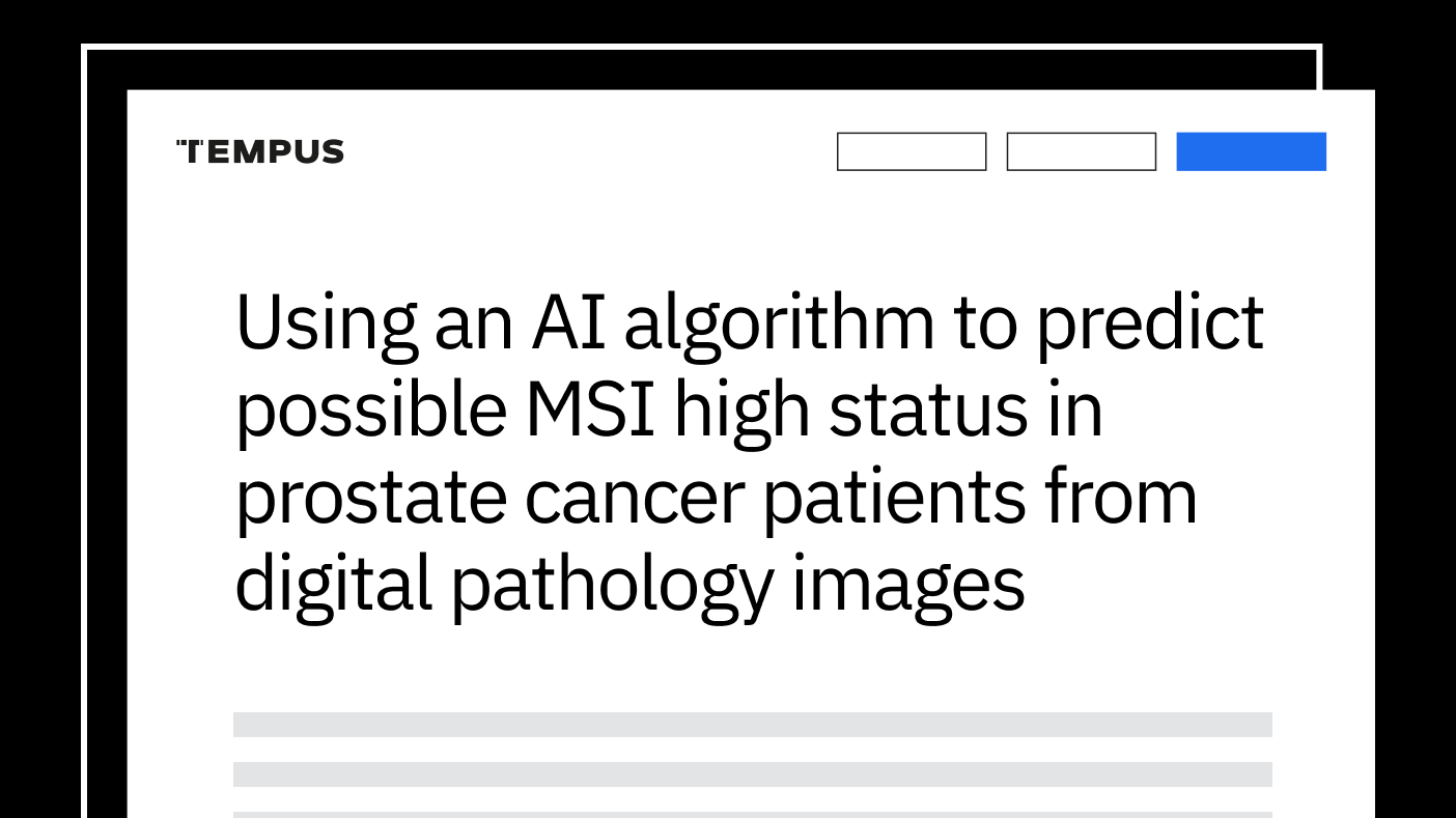 Using an AI algorithm to predict possible MSI high status in prostate cancer patients from digital pathology images