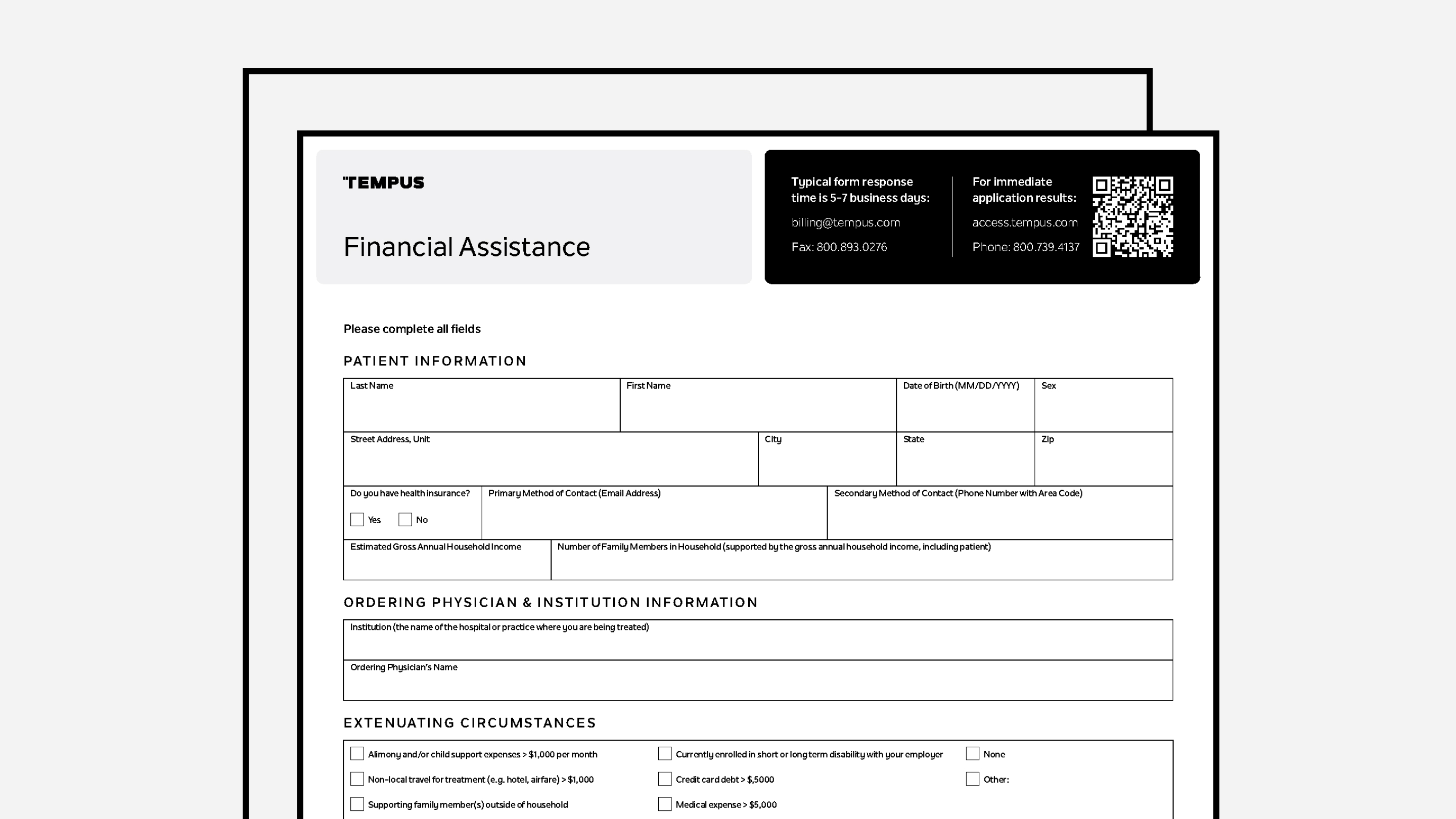 Financial Assistance Form