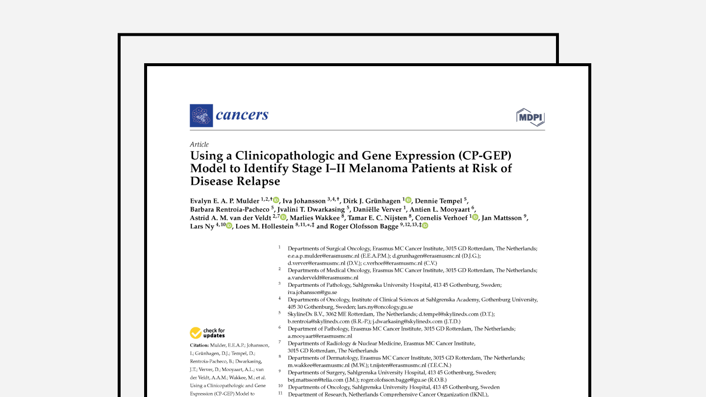 Using a Clinicopathologic and Gene Expression (CP-GEP) Model to Identify Stage I–II Melanoma Patients at Risk of Disease Relapse