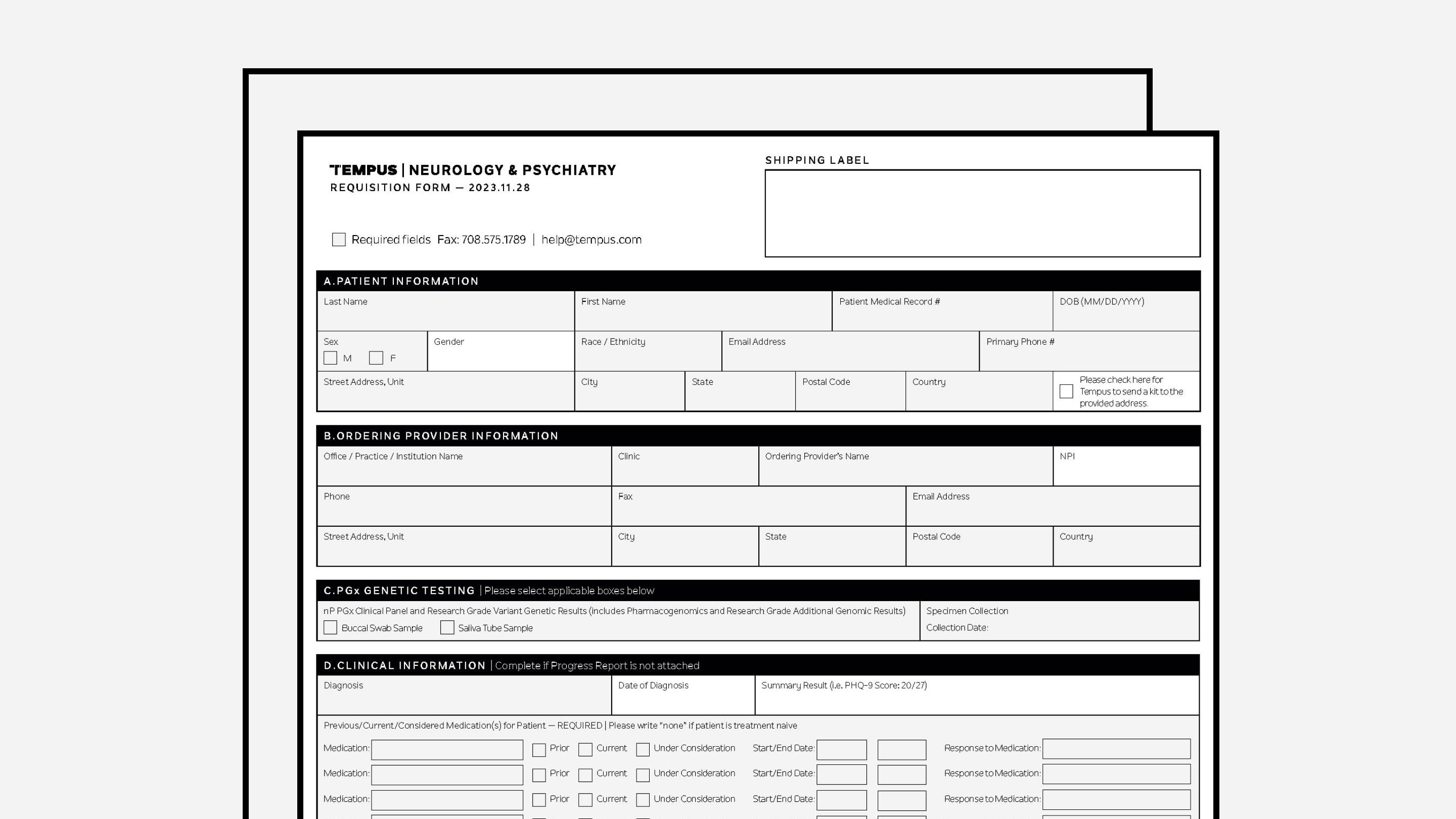 Requisition Form (PGx)