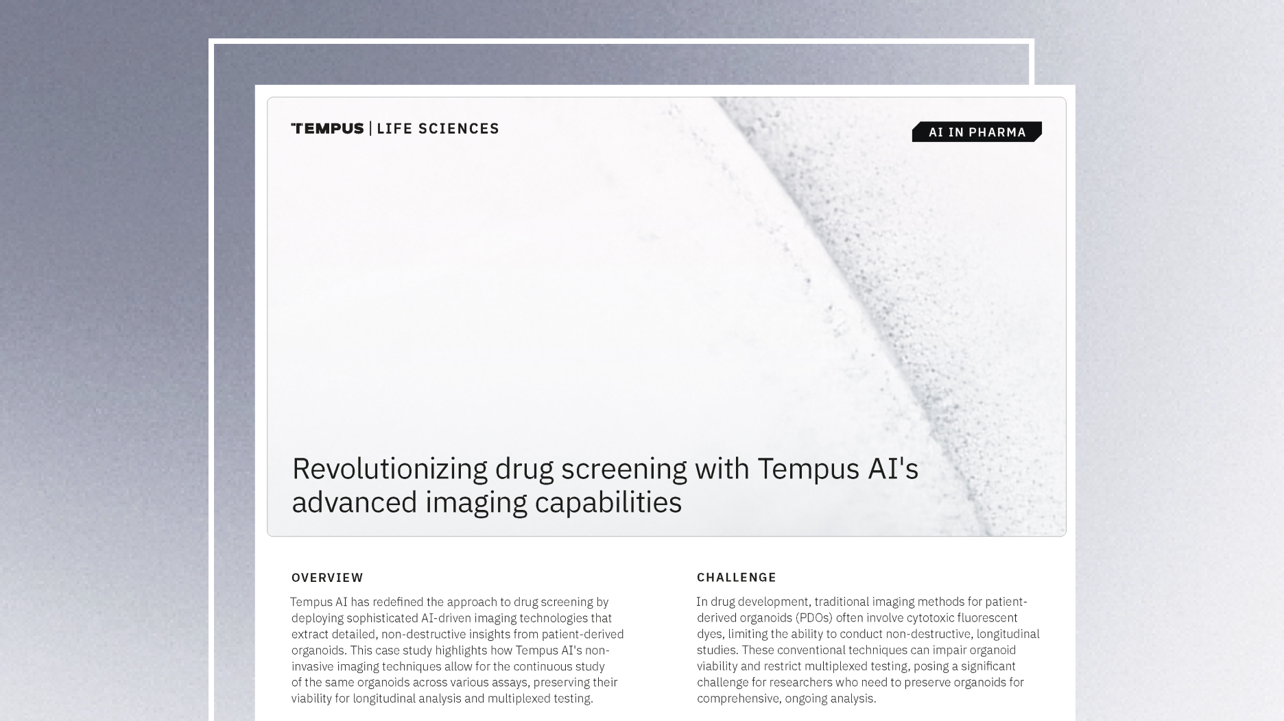 Revolutionizing drug screening with Tempus AI’s advanced imaging capabilities