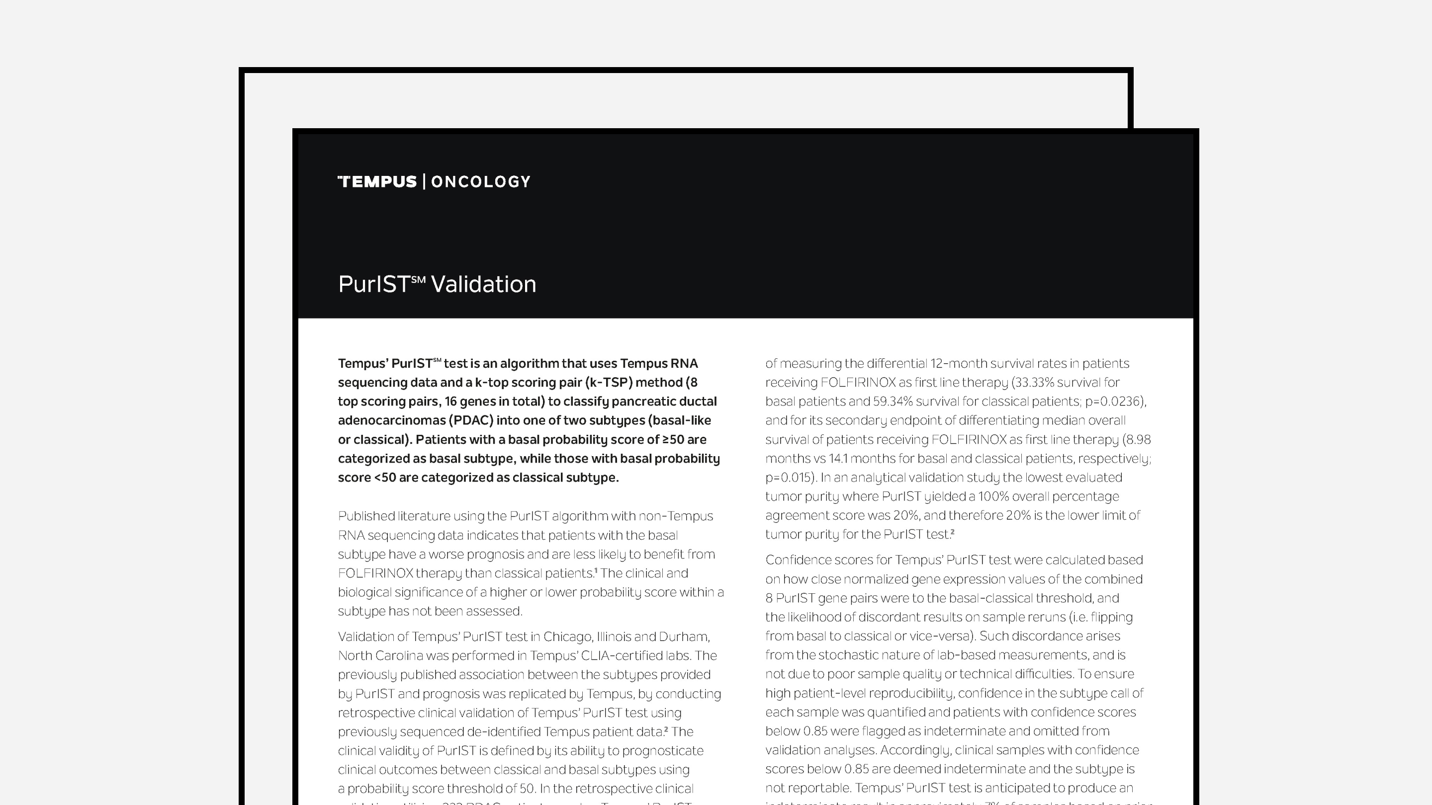 Tempus PurIST Validation