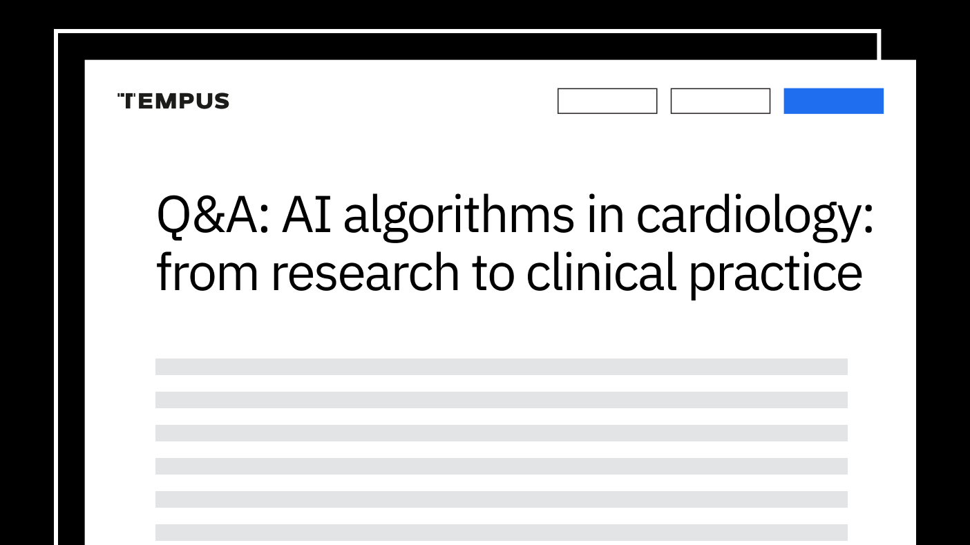 Q&A: AI algorithms in cardiology: From research to clinical practice