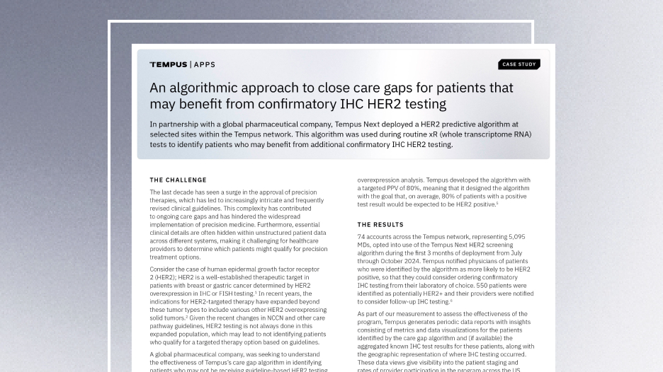 An algorithmic approach to close care gaps for patients that may benefit from confirmatory IHC HER2 testing