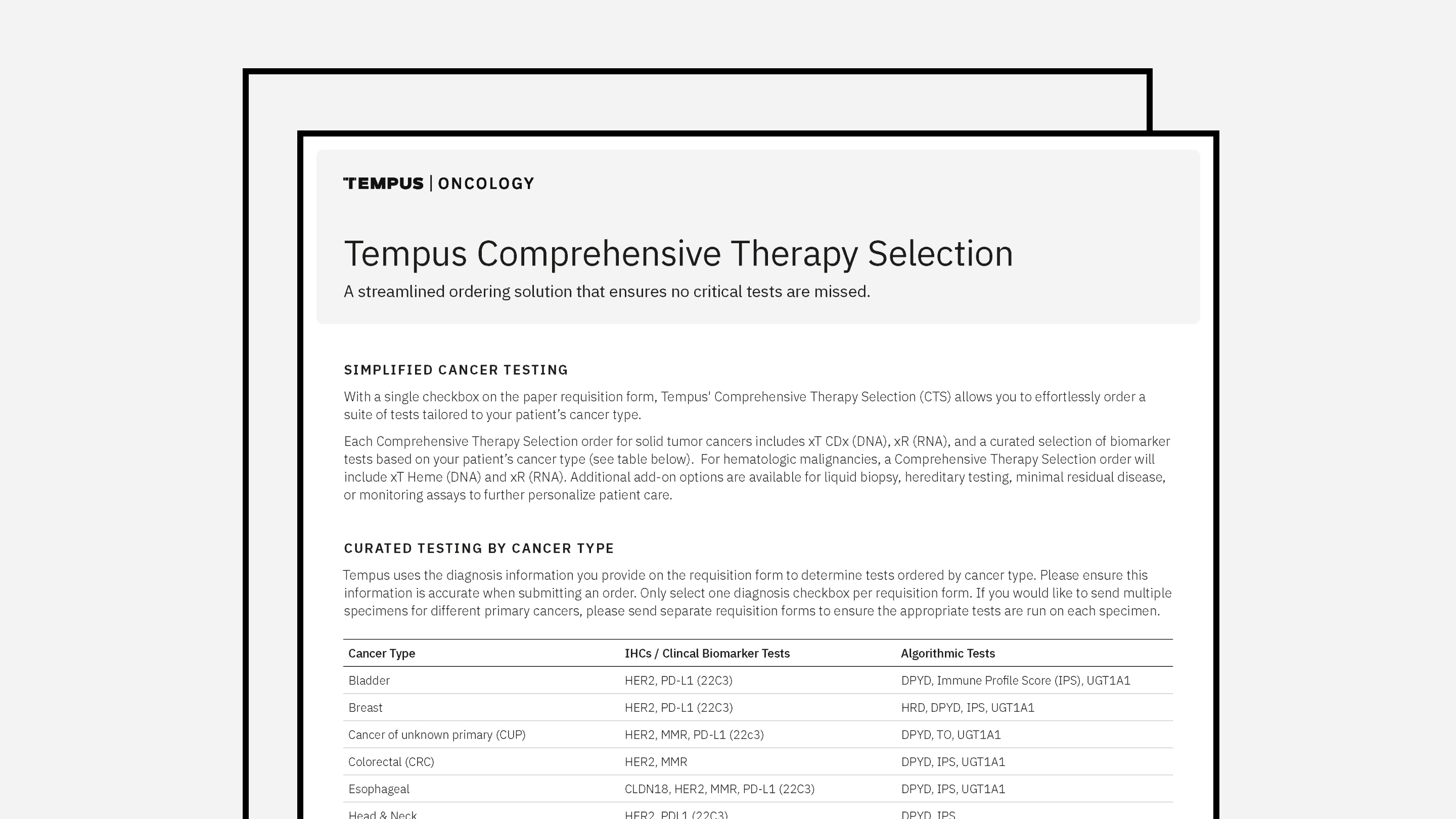 Comprehensive Therapy Selection Overview