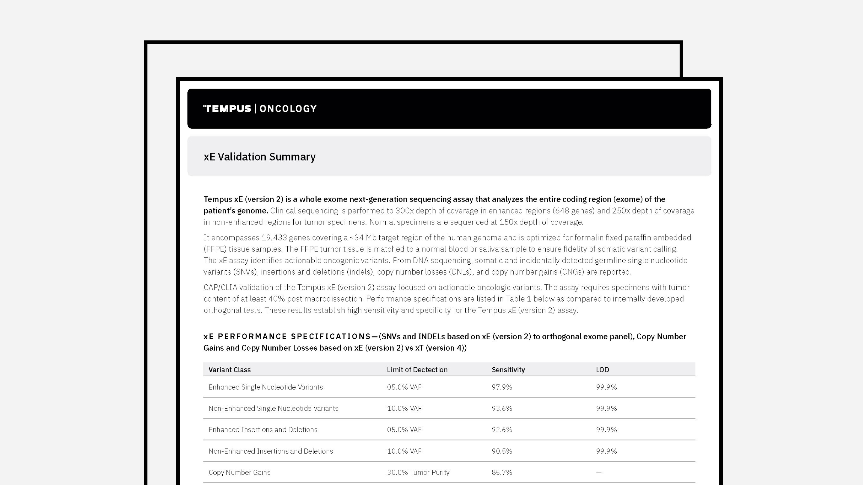 Tempus xE Validation