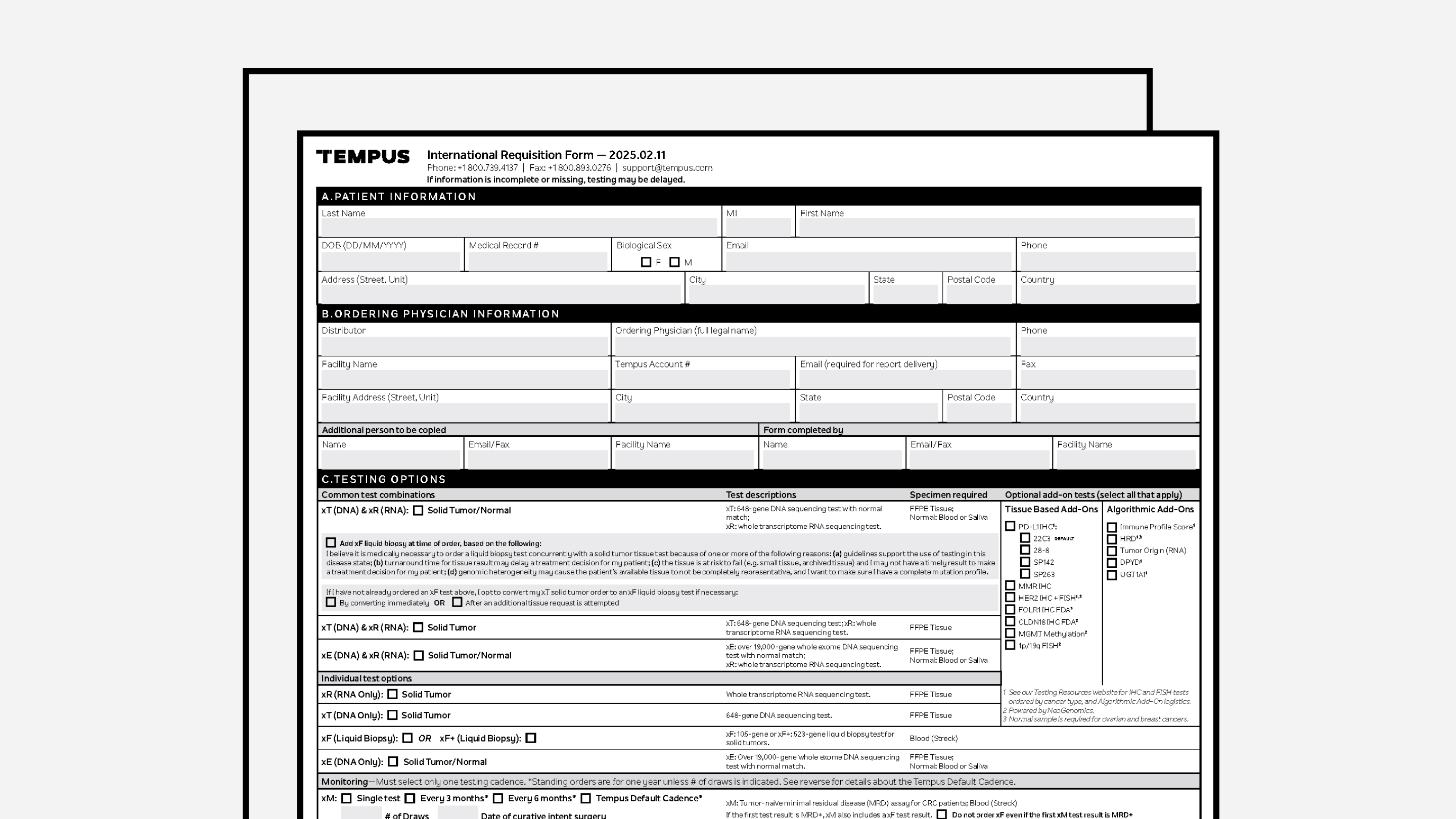 Requisition Form (International)