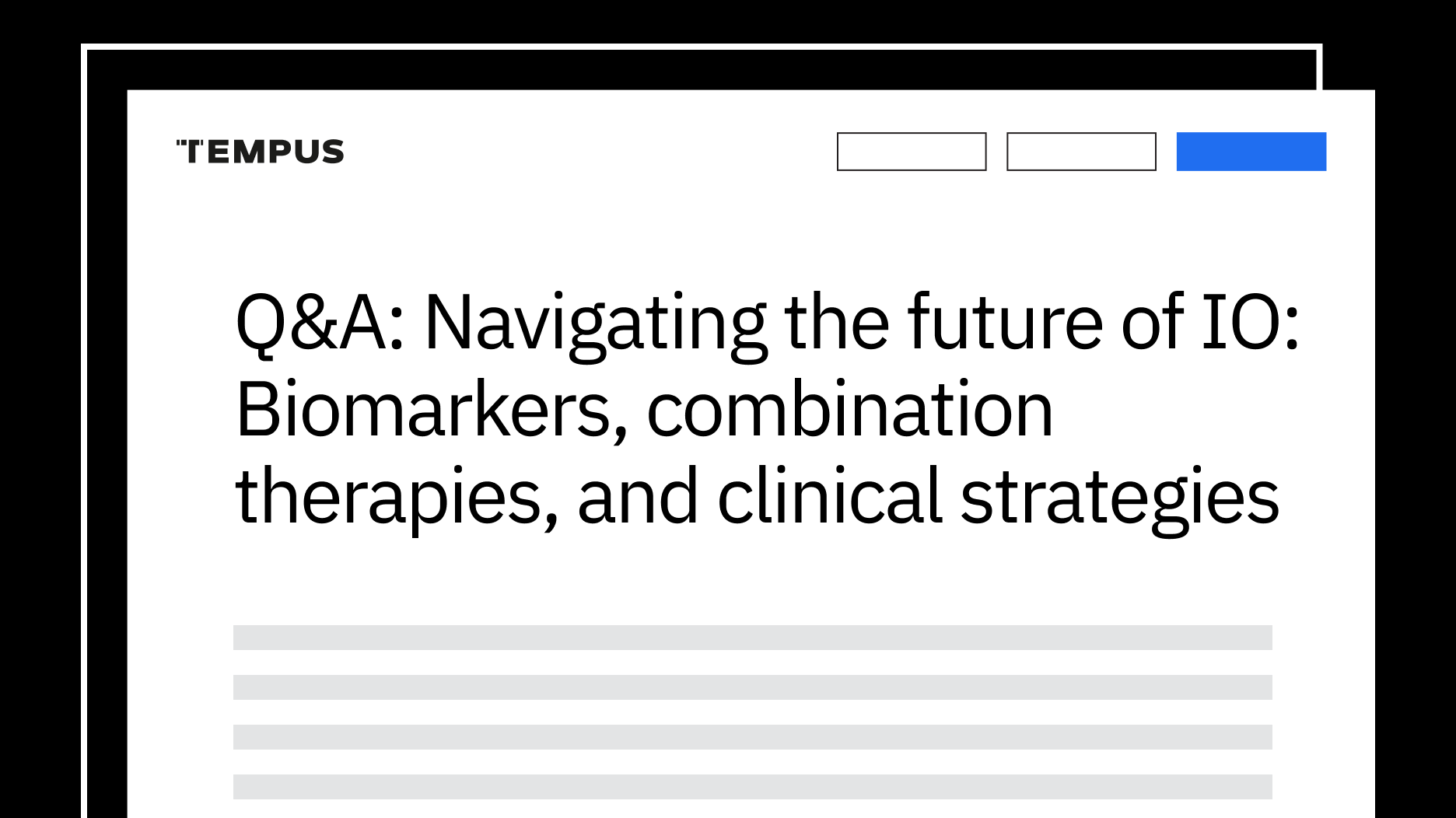 Q&A: Navigating the future of IO: Biomarkers, combination therapies, and clinical strategies